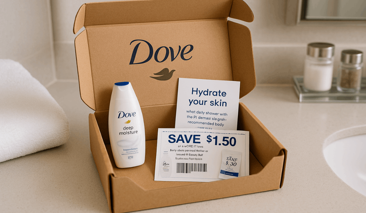 Cómo solicitar muestras gratis de gel de baño Dove